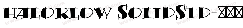 halorlow SolidStd字体转换
